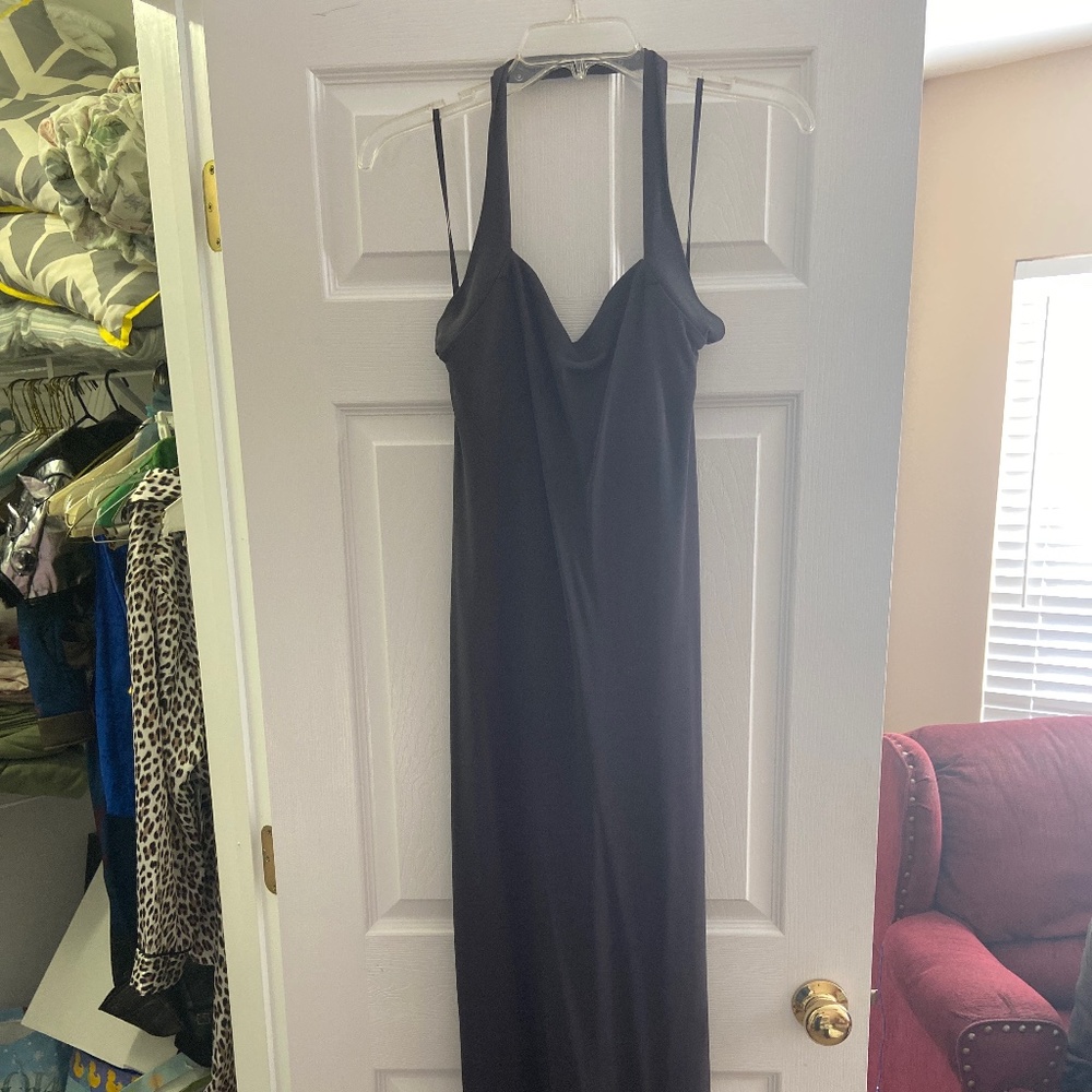 Long dark gray dress